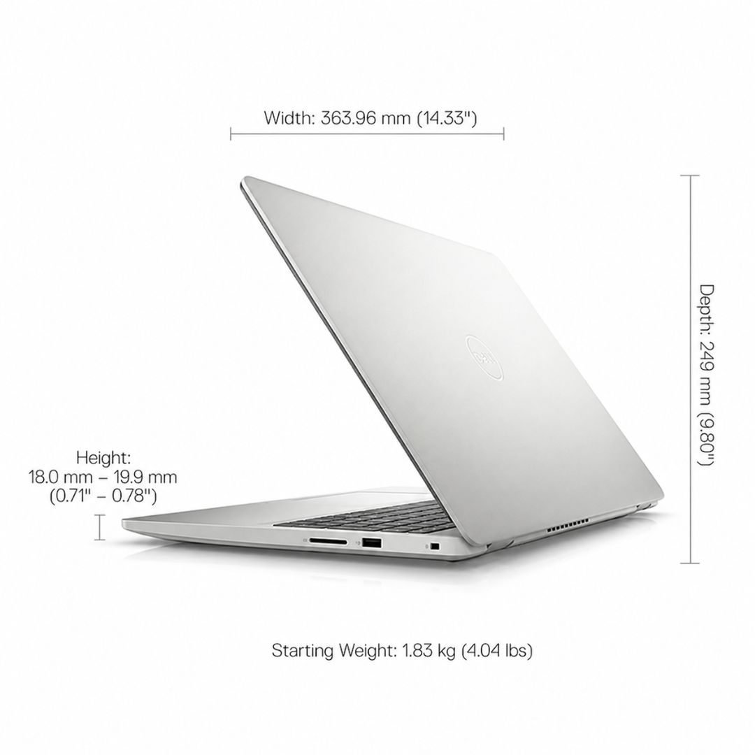 Dell Inspiron 3501 Refurbished Laptop | Intel Core i5 11th Gen | 8GB RAM | 256GB M.2 SSD + 1TB HDD | Nvidia 2GB Graphics | 15.6" FHD | Silver