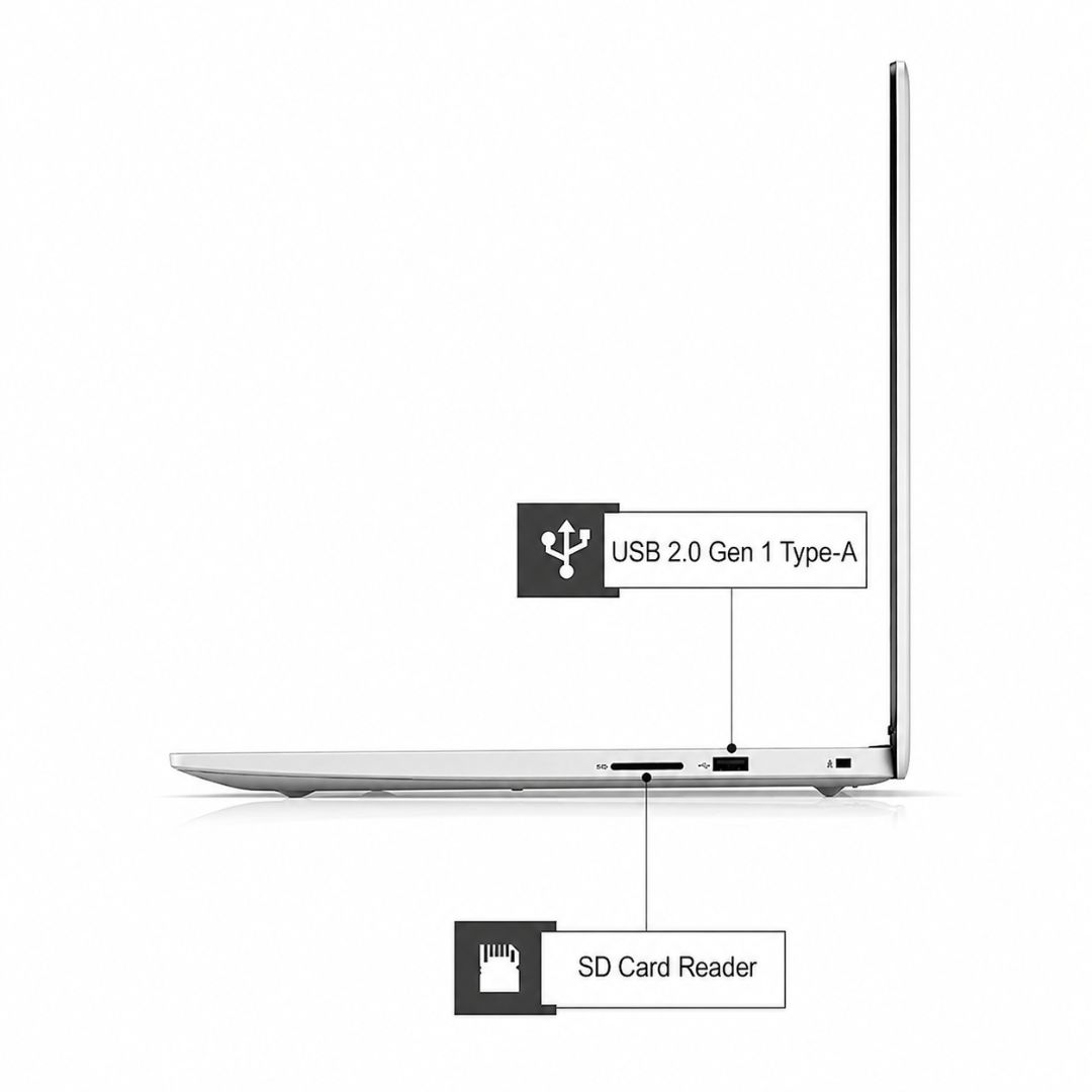Dell Inspiron 3501 Refurbished Laptop | Intel Core i5 11th Gen | 8GB RAM | 256GB M.2 SSD + 1TB HDD | Nvidia 2GB Graphics | 15.6" FHD | Silver